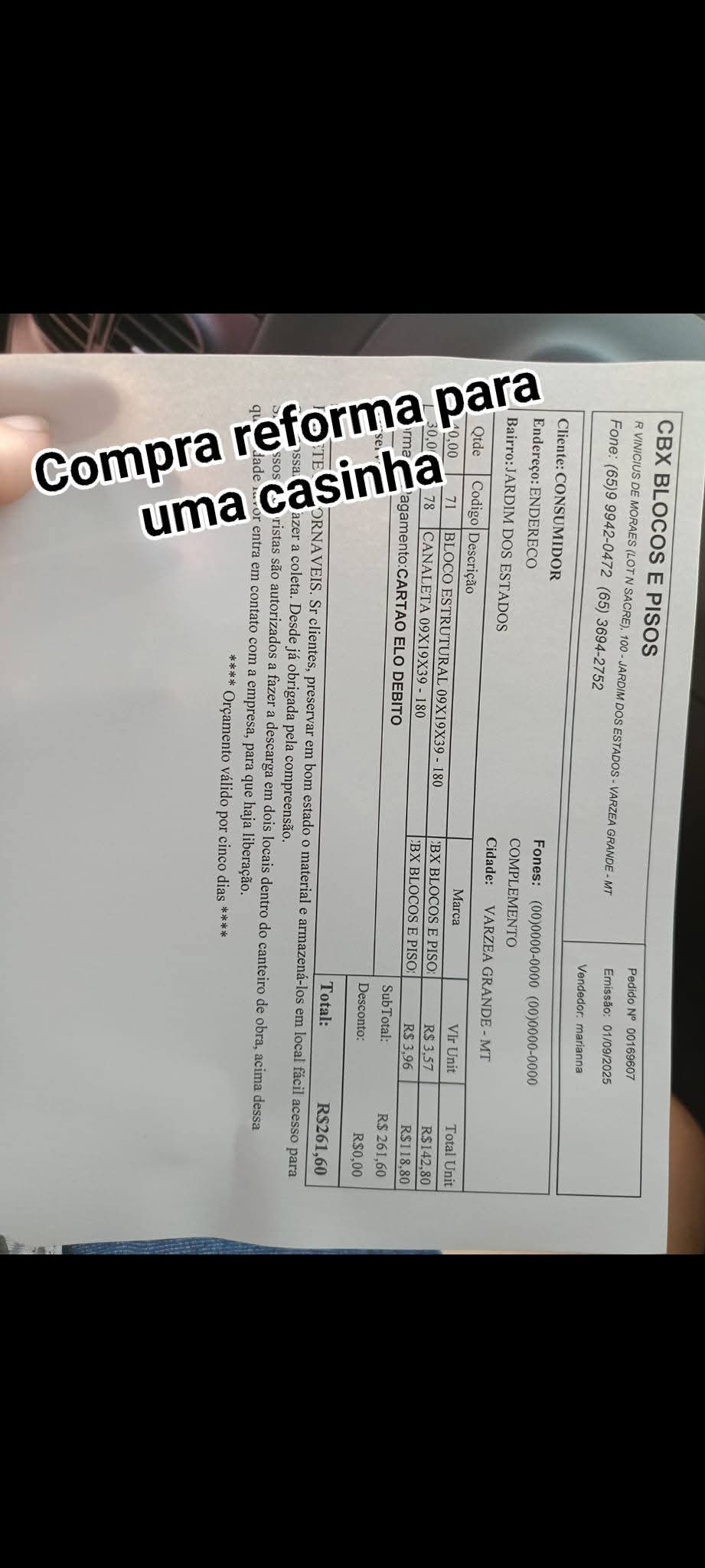 comprovante de pagamento